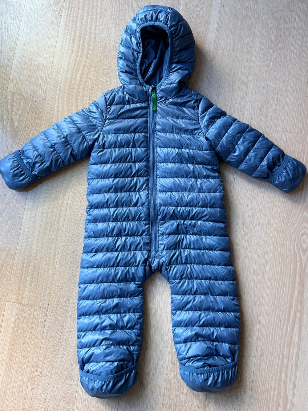 Primary Baby Lightweight Puffer Snowsuit - Slate Blue - Size 12-18 Months